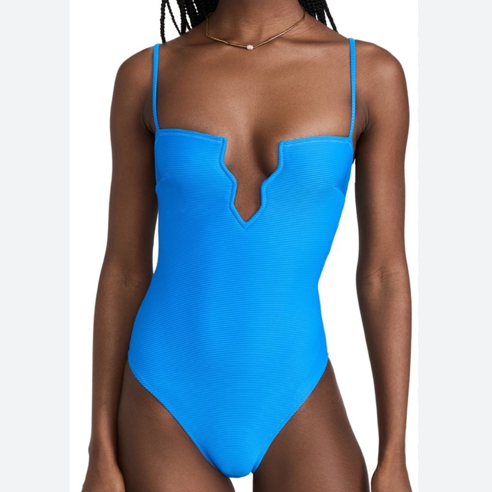 FISCH Regatta One Piece Swimsuit in Caribbean Blue Size XL